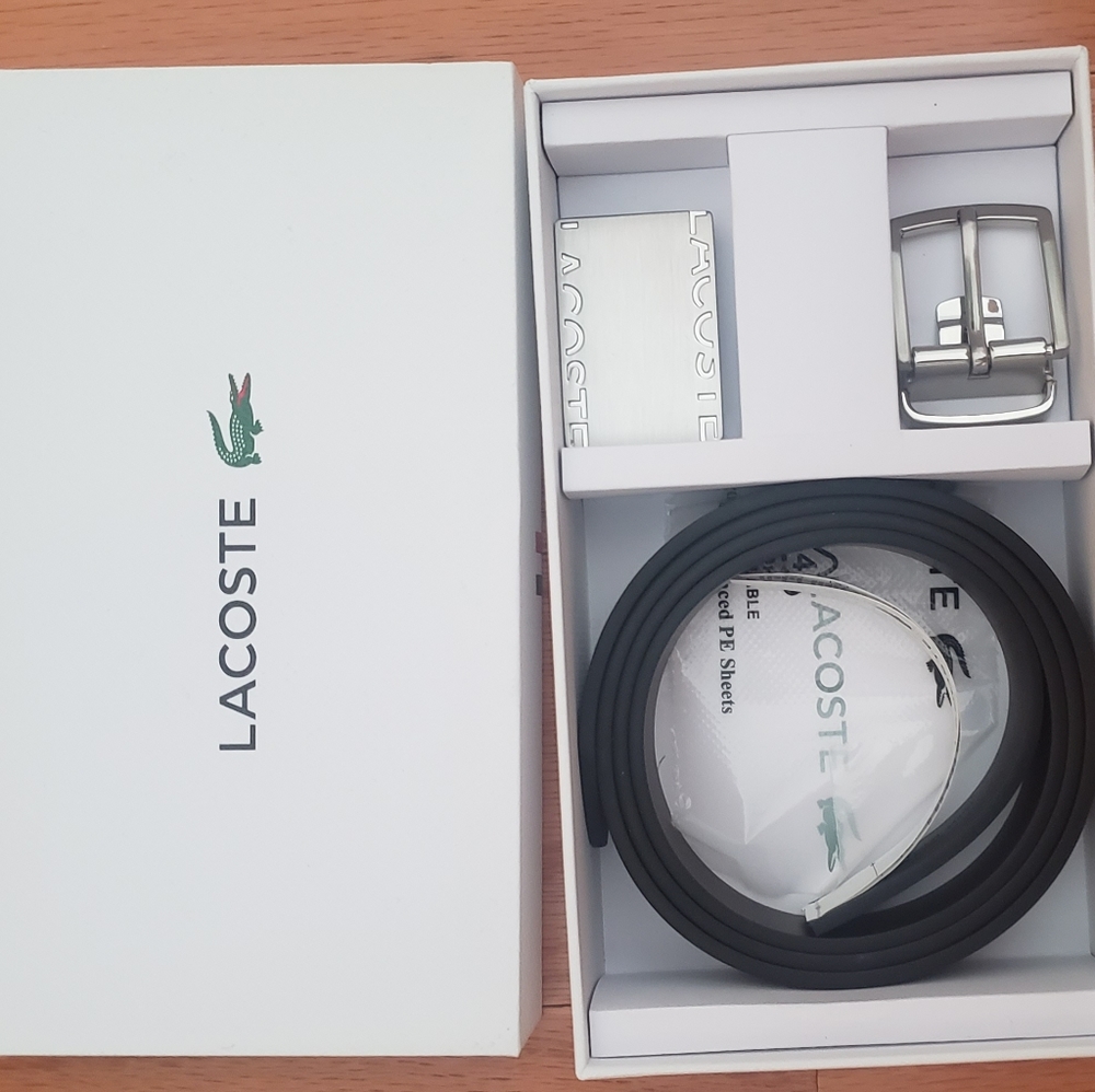 Lacoste Leather Belt Gift Set